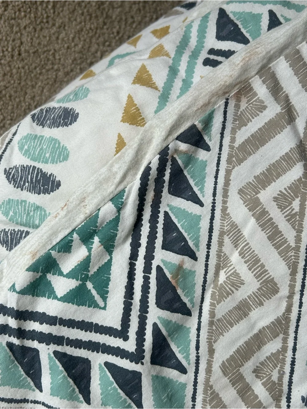 Sleepbella Geometric Comforter Set in Turquoise, Mustard/Gold, Navy, Taupe
